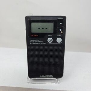 Sangean DT-200X AM/FM Portable Pocket Radio Stereo Black – Tested Working